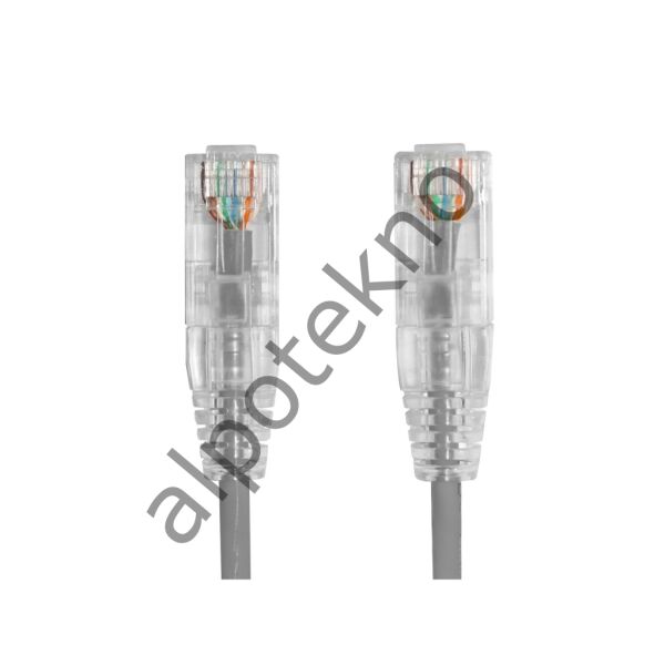 AGER AC-602-0015 15CM UTP SLIM CAT6 PATCH KABLO GRI Cu, LSZH AWG 28