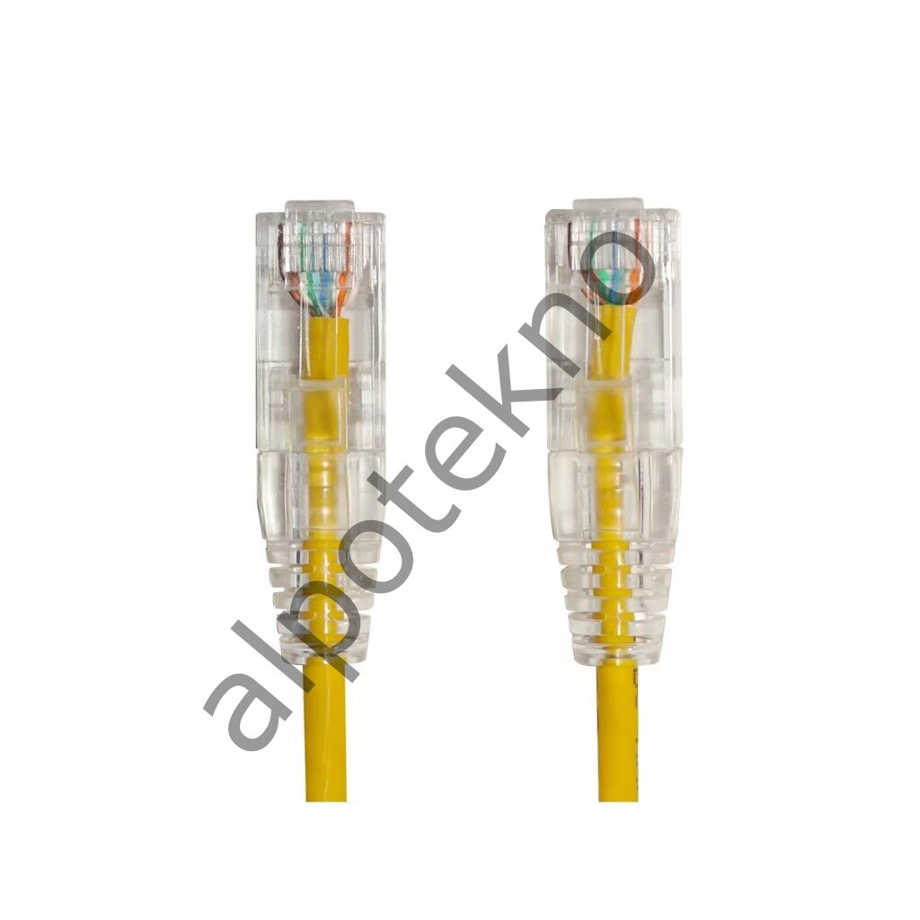 AGER AC-602-0015 15CM UTP SLIM CAT6 PATCH KABLO SARI Cu, LSZH AWG 28