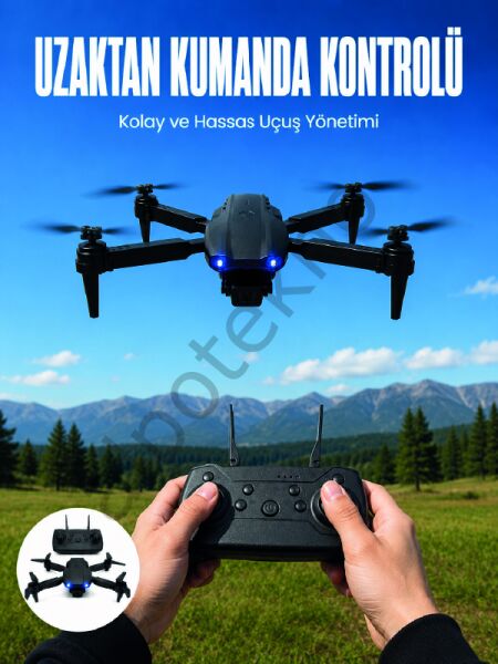 4K HD Kameralı Katlanabilir Drone Sabit Yükseklik Destekli Uzaktan Kumandalı Drone