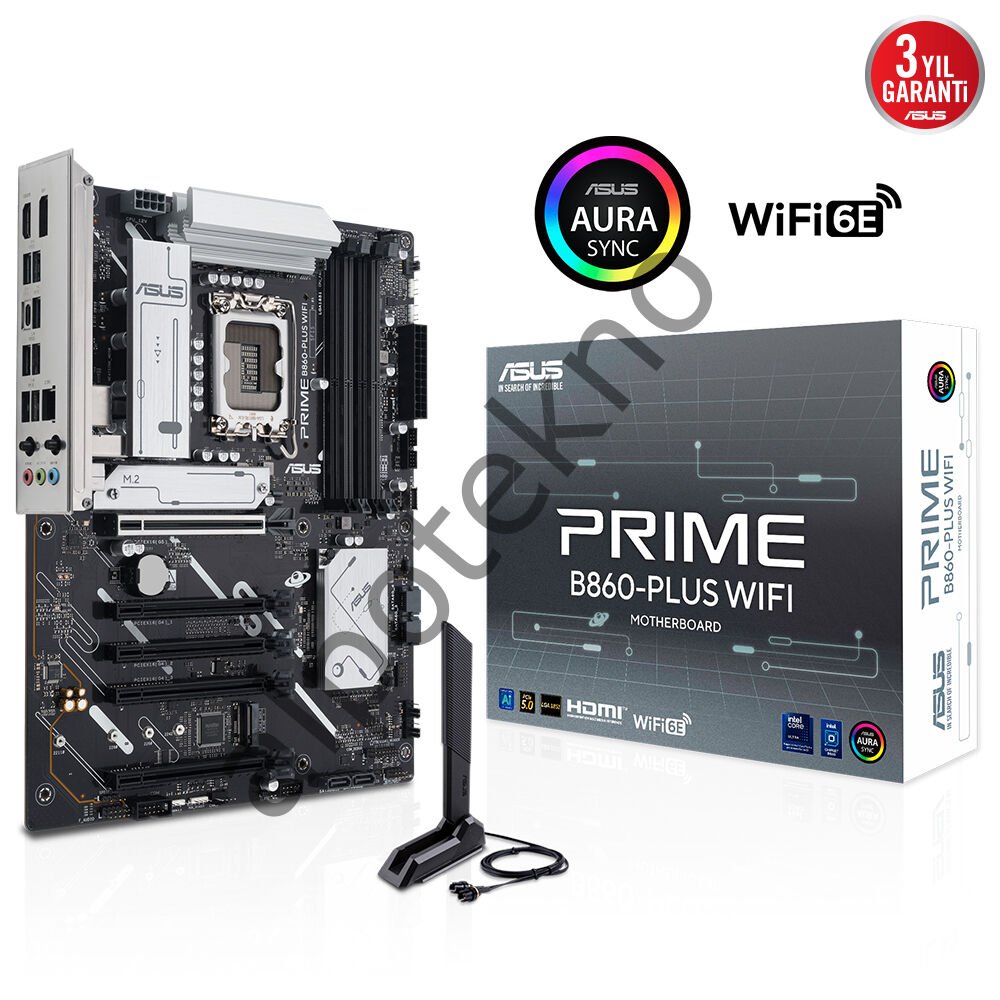 ASUS PRIME B860-PLUS WIFI 4x DDR5 DP/HDMI 2x M.2 1x 2.5GLAN/WIFI/BT USB3.2 1851P ANAKART