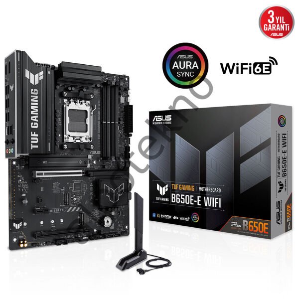 ASUS TUF GAMING B650-E WIFI 4xDDR5 DP/HDMI 3xM.2 AM5 ANAKART