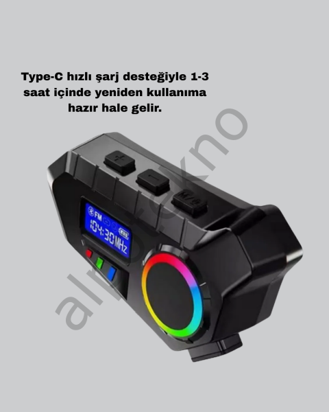 Motosiklet ve Günlük Kullanım İçin Bluetooth Hoparlör ve Disk Kilidi Seti