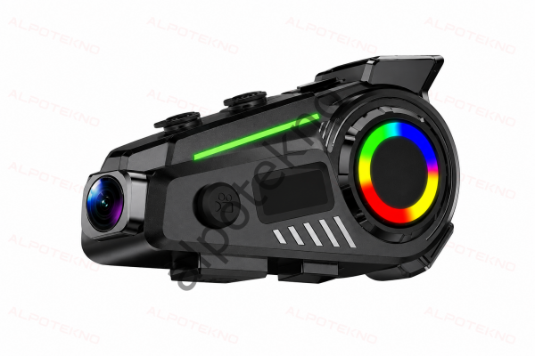 K19 Kameralı GPS’li Motosiklet intercom | 1080P HD Kamera, Bluetooth 5.4, 2 Kişi Bağlantı, RGB LED, 32GB Hafıza Kartı Hediyeli