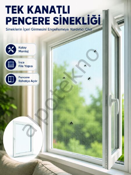 Kesilebilir Pencere Sinekliği Cırt Bantlı Sinek Koruma Filesi