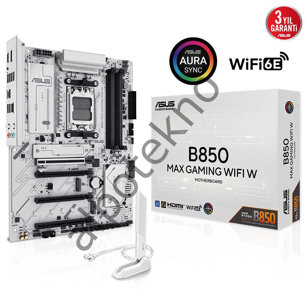 ASUS B850 MAX GAMING WIFI W 4xDDR5 HDMI DP 3xM.2 AM5 ANAKART