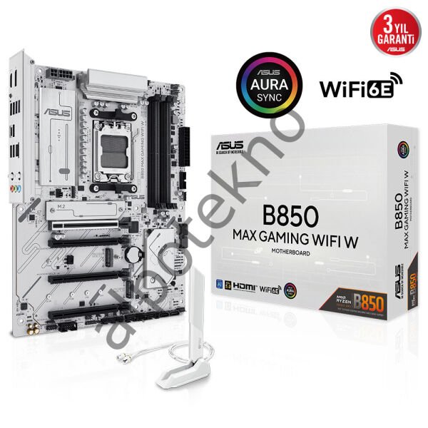 ASUS B850 MAX GAMING WIFI W 4xDDR5 HDMI DP 3xM.2 AM5 ANAKART