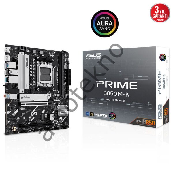 ASUS PRIME B850M-K 4xDDR5 HDMI+DP 2xM.2 AM5 ANAKART