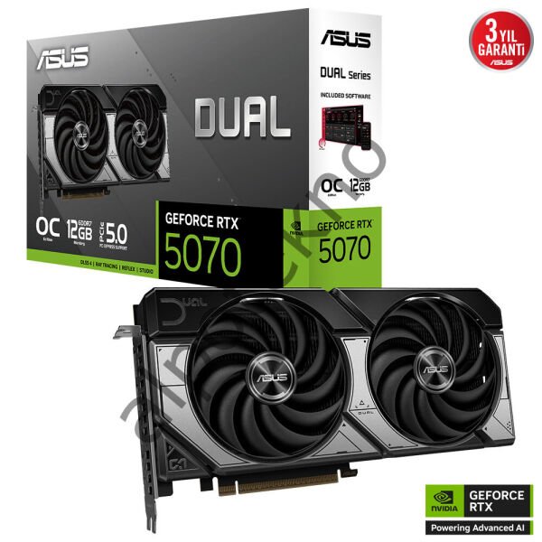ASUS DUAL-RTX5070-O12G RTX5070 12GB GDDR7 192Bit 3xDP/1xHDMI