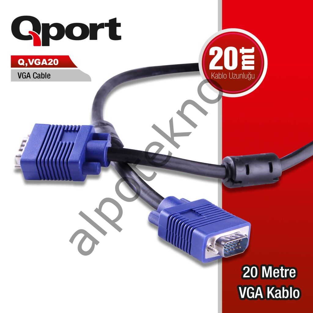 QPORT Q-VGA20 20MT VGA KABLO