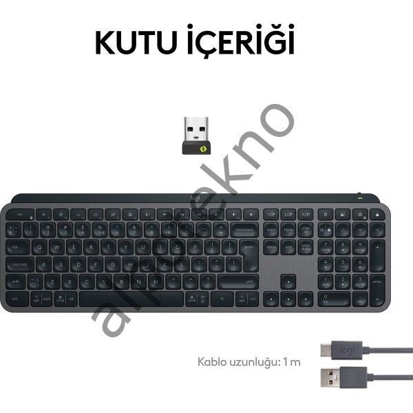 LOGITECH MX KEYS KABLOSUZ KURUMSAL SİYAH 920-010254 KLAVYE