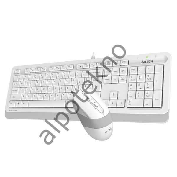 A4 TECH F1010 KABLOLU USB STANDART BEYAZ Q KLAVYE+MOUSE