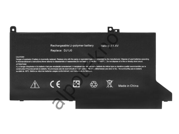 RETRO Dell Latitude 7280, 7290, 7380, 7390, DJ1J0 Notebook Bataryası - Ver.1 - 3 Cell