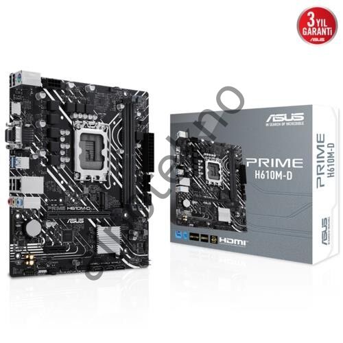 Asus Prime H610M-D 1700P DDR5 SES GLAN HDMI/VGA SATA3 USB3.2 mATX