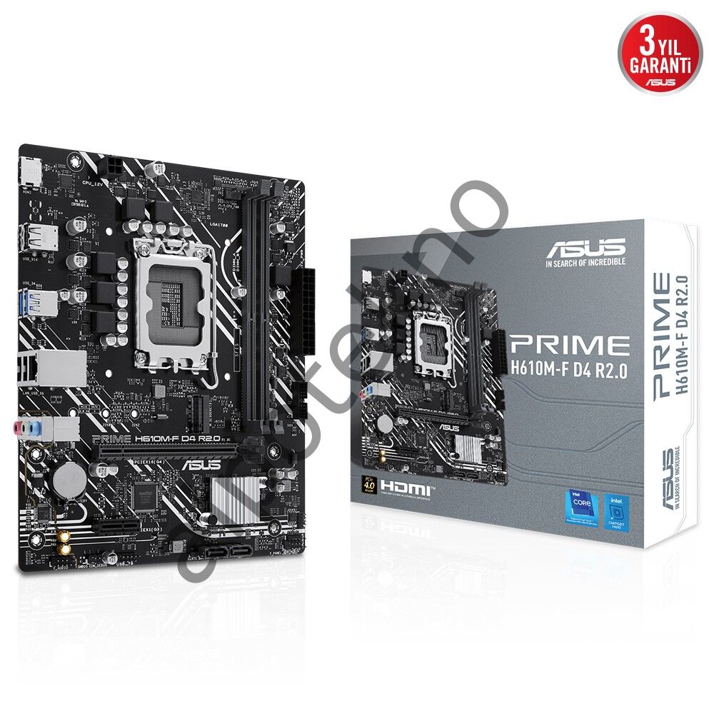 Asus Prime H610M-F D4 R2.0 1700P DDR4 SES GLAN HDMI SATA3 USB2.0 mATX