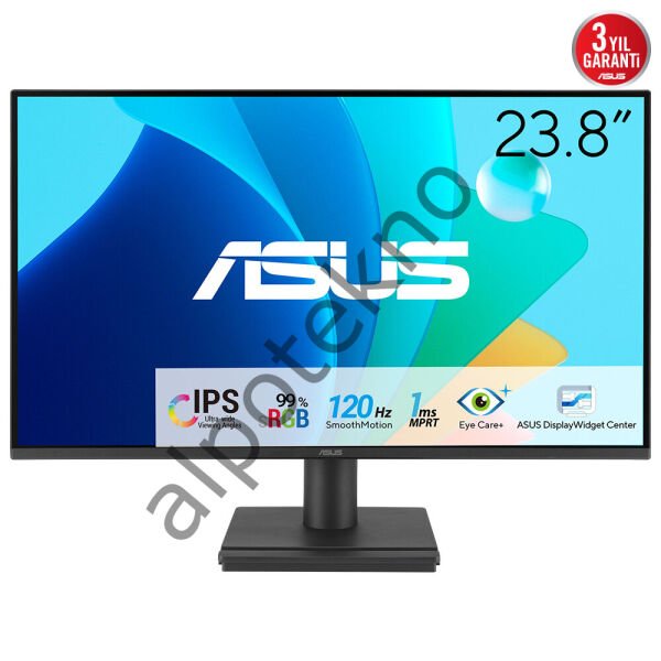 ASUS VA249HG 23.8 IPS 1920x1080 1ms 120Hz 300cd HDMI VGA  VESA 3YIL EYECARE,FLICKER-FREE,DÜŞÜK MAVİ IŞIK, 99%SRGB, ÇERÇEVESİZ Monitör