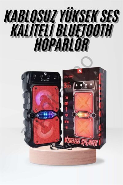Taşınabilir Kablosuz Bluetooth Hoparlör Uzun Pil Ömrü Led Işıklı