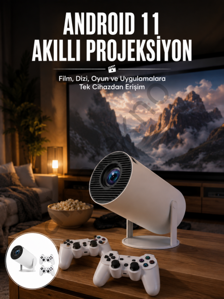 4K Wireless Çift Kollu Kumandalı Oyun Projeksiyonu Retro Video Oyunu Yeni Nesil