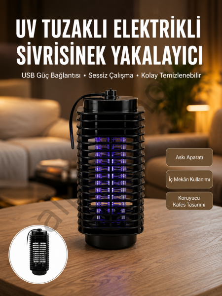 Kimyasal İçermeyen UV Işıklı Böcek ve Sivrisinek Kapanı – Güvenli Kullanım Yeni Nesil