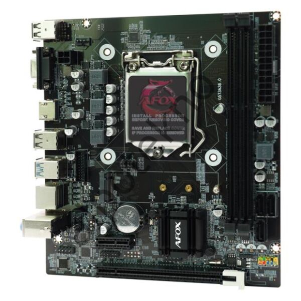 AFOX IH110D4-MA2-V4 2xDDR4 VGA+HDMI 1xGLAN 1x M.2 NVMe Gen3 1151Pin ANAKART