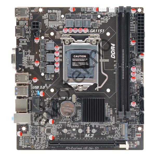 AFOX IH310C-MA6-V4 2xDDR4 VGA+HDMI 1xGLAN 1x M.2 NVMe Gen3 1151Pin ANAKART