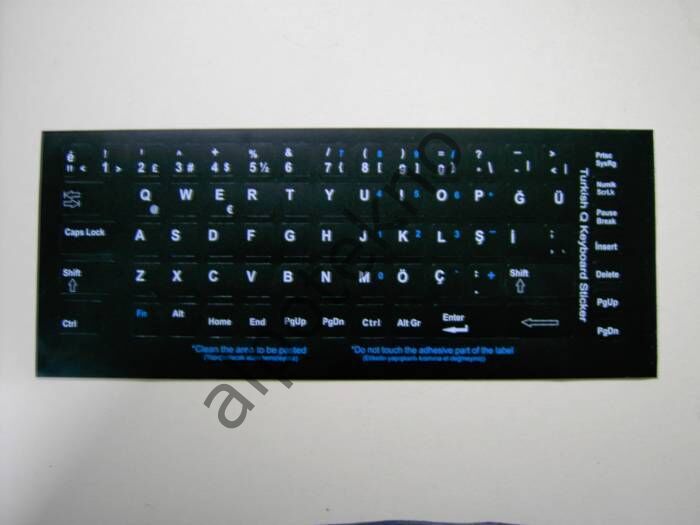 Addıson 300161 Türkçe Q Black Klavye Sticker
