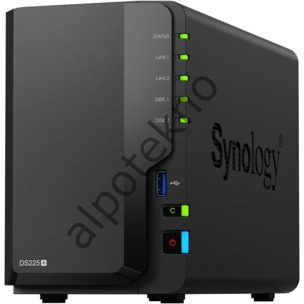 SYNOLOGY DS225PLUS 2 BAY 2xGLAN NAS DEPOLAMA ÜNİTESİ