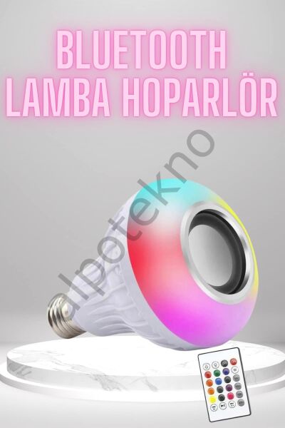 Bluetooth Hoparlör Akıllı Rgb Led Işık Renk Değiştirme Ses Bombası Ampül Görünümlü