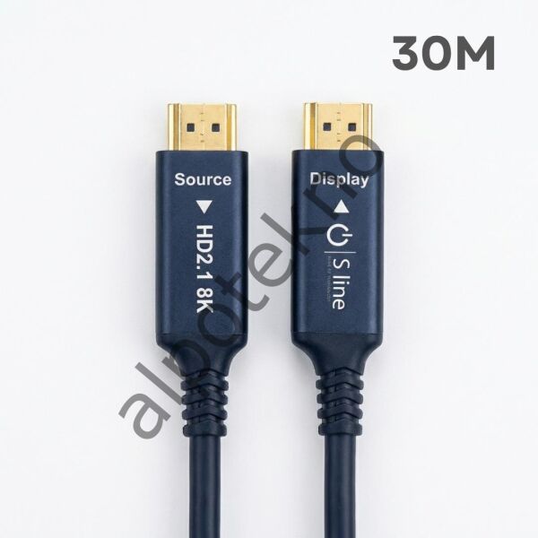 S-LİNE FK0530-8K-OPT 30MT 2.1V 8K FİBER OPTİK HDMI KABLO