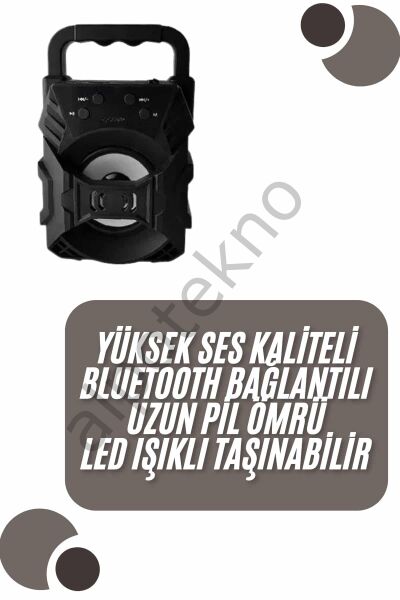 Kablosuz Bluetooth Hoparlör Ses Bombası RGB Işıklı Taşınabilir Yüksek Ses Kaliteli