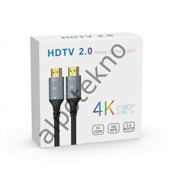 S-LİNE FK0550-4K-OPT 50MT 2.0V 4K FİBER OPTİK HDMI KABLO