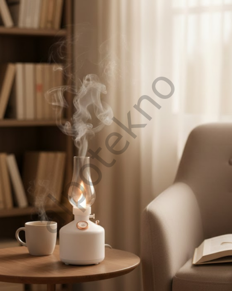 Retro LED Işıklı 1200 mAh Şarjlı Aroma Difüzörü 280 ml Su Kapasiteli