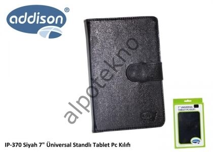 ADDISON IP-370 SİYAH 7'' ÜNİVERSAL STANDLI TABLET PC KILIFI