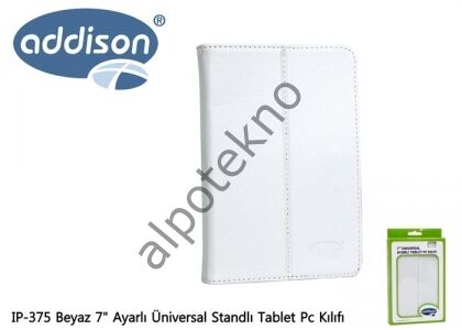 ADDISON IP-375 BEYAZ 7'' ÜNİVERSAL STANDLI TABLET PC KILIFI
