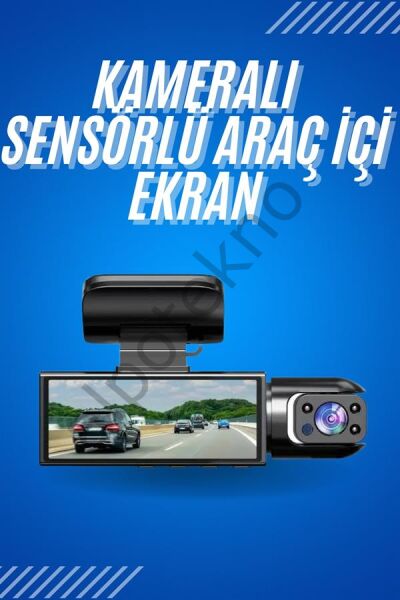 Araç İçi Full Hd Kamera Ön ve Arka Kameralı Ekranlı Araç Kamerası