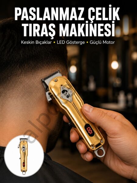 1800 mAh Bataryalı Uzun Kullanım Süreli Şarjlı Tıraş Makinesi Yeni Nesil