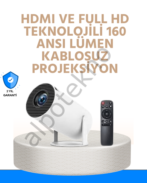Kablosuz ve Kablolu Bağlantı Seçenekli Ev Tipi Projeksiyon