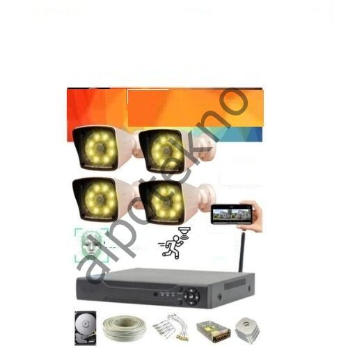 4 Kameralı Güvenlik Seti - 5mp Sony Lensli Full Hd Gece Renkli Görüşlü Güvenlik Kamerası Sistemi Cepten Izle