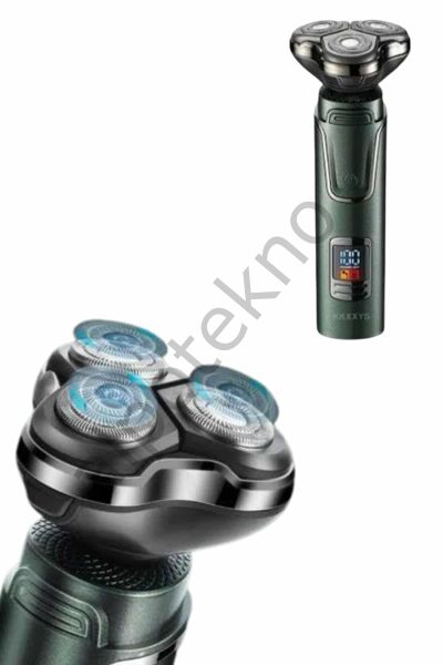Dijital Göstergeli 3 Başlıklı Tıraş Makinesi Islak Kuru Lazer Öncesi Günlük