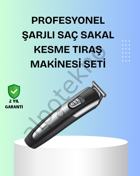 Kuaför Tipi Şarjlı Saç ve Sakal Kesme Makinesi Güçlü Motorlu