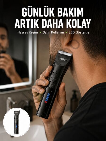 Erkek Saç ve Sakal Kesme Makinesi – Su Geçirmez, Sessiz Motorlu Yeni Nesil