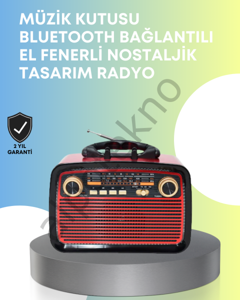 Taşınabilir Bluetooth Hoparlör – Modern Teknoloji ile Nostaljik Radyo Deneyimi, FM/AM Fonksiyonu