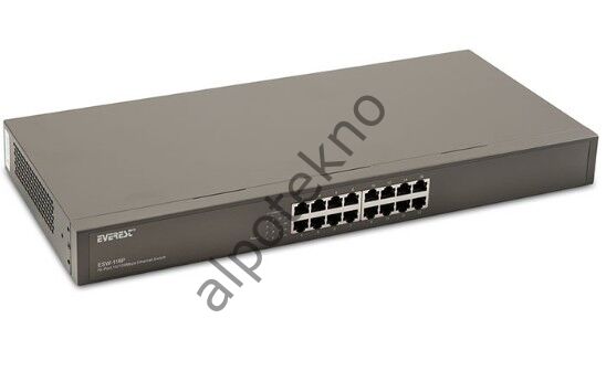 Everest ESW-116P 16Port 10/100Mbps Metal RockMount Kasa