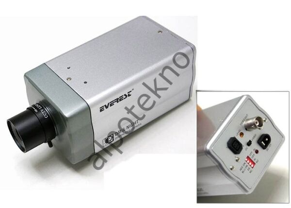 Everest HV-610 Sony CCD Sensör 4.9mm 480TVL Digital Color Güvenlik Kamerası