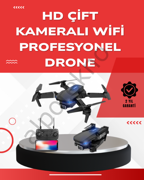 2.4G 4CH Katlanabilir Drone 100 Metre Uçuş Mesafeli