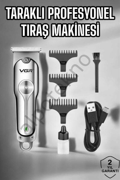 Tıraş Makinesi Paslanmaz Çelik Taraklı Güçlü Motor