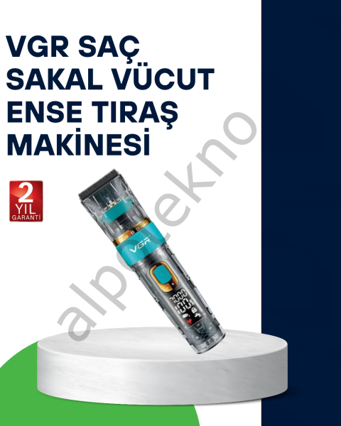 VGR V-695 Profesyonel Saç ve Sakal Kesme Makinesi Şarjlı ve Kablolu Kullanım