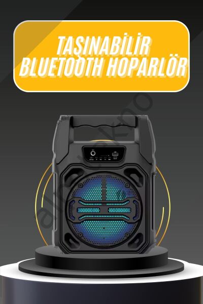 Karaoke Mikrofonlu Fm Radyolu Bluetooth Hoparlör Yüksek Ses Kaliteli