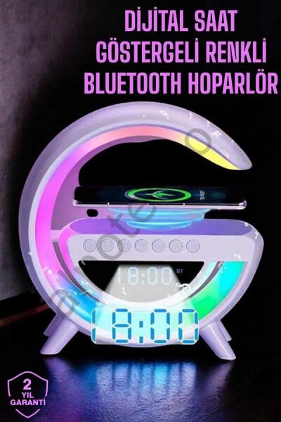 Android Uyumlu Akıllı Bluetooth Hoparlör Kablosuz Şarj Cihazı Standı