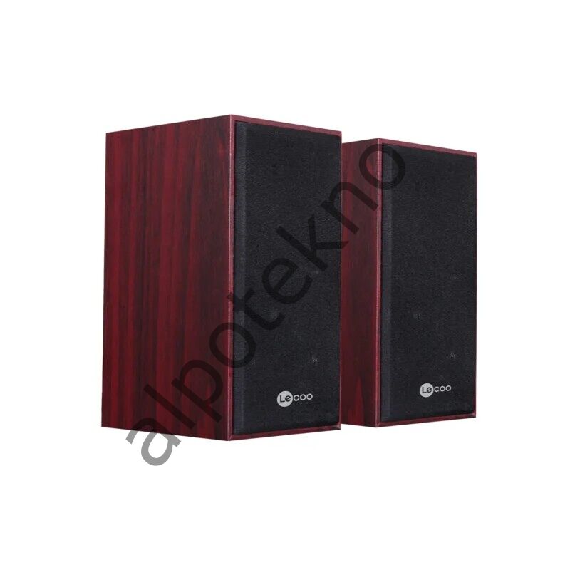 Lecoo DS105 Kablolu USB+3.5mm Jack Girişli 6W Stereo Masaüstü Ahşap Hoparlör