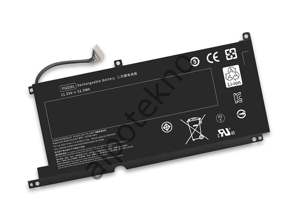 RETRO Hp Pavilion Gaming 15-dk, 15-dk0000, PG03XL (Ver.1) Notebook Bataryası